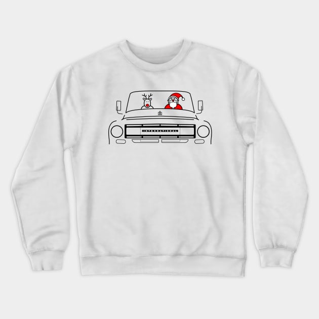 Vintage 1960s IH Travelette truck Christmas special edition Crewneck Sweatshirt by soitwouldseem